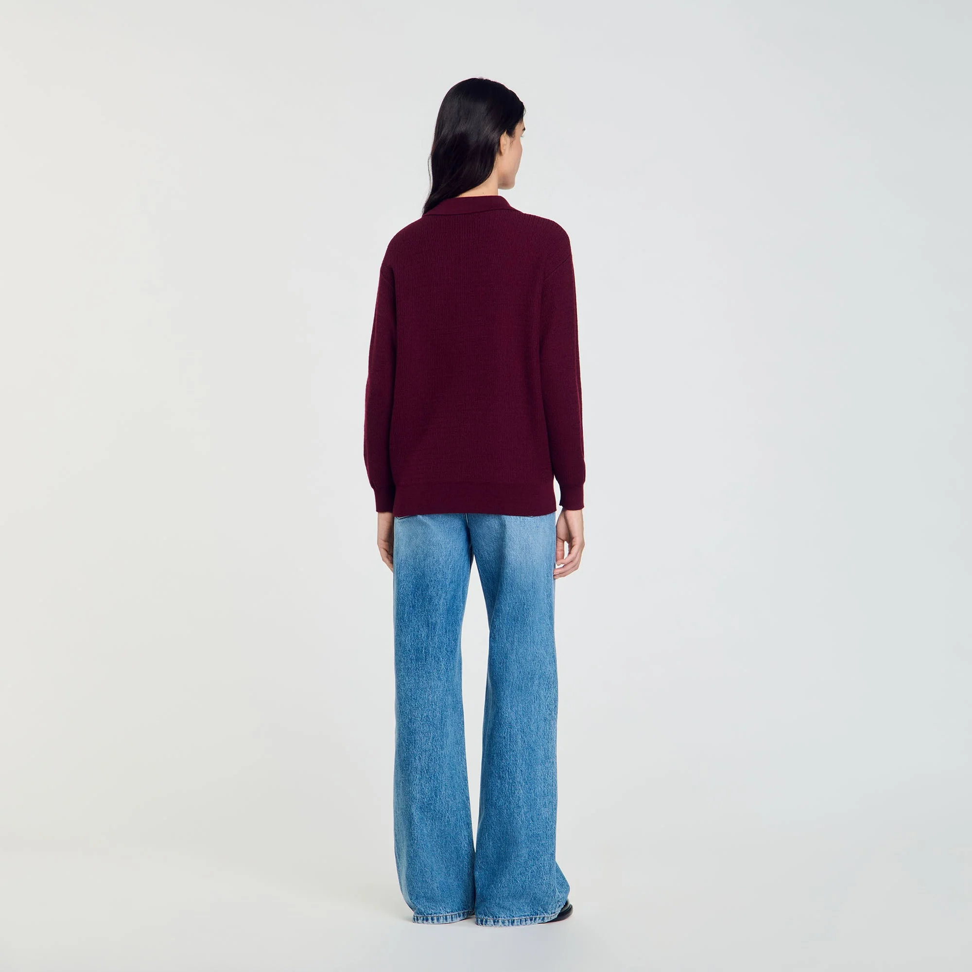 Jersey trenzado con cuello de polo - Imagen 5