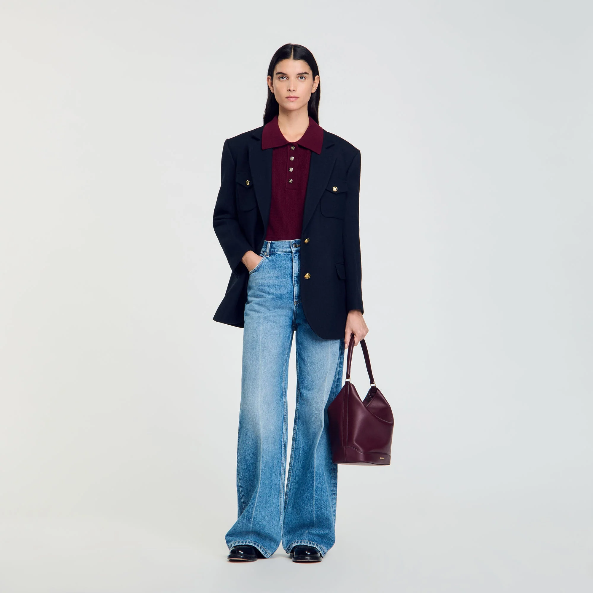 Jersey trenzado con cuello de polo - Imagen 4