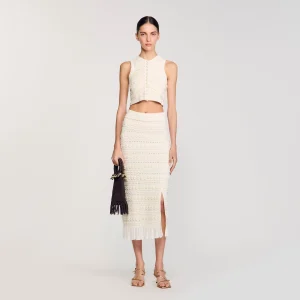 Jersey corto con ganchillo