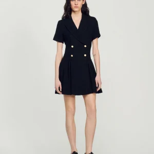 Vestido abrigo corto de tweed