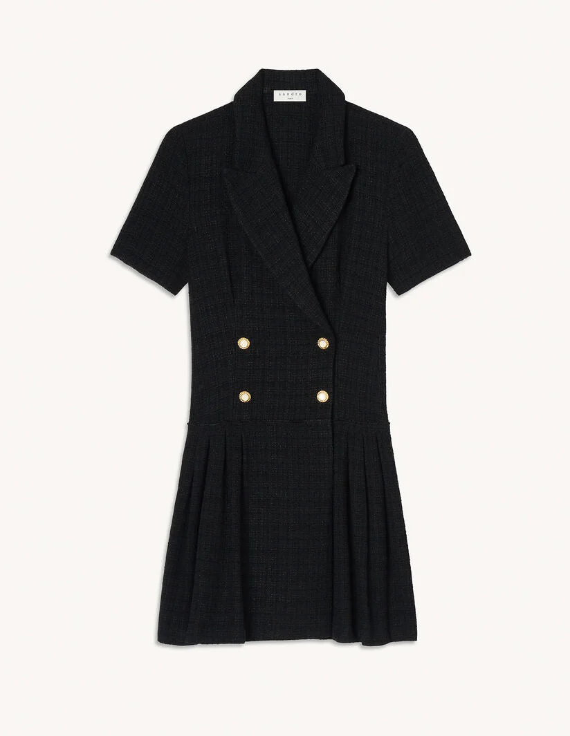 Vestido abrigo corto de tweed - Imagen 6