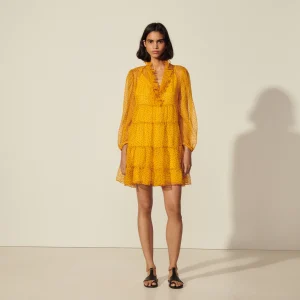 Vestido suizo corto de lunares