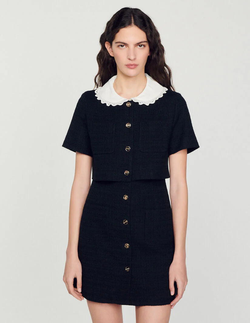 Vestido corto de tweed - Imagen 3