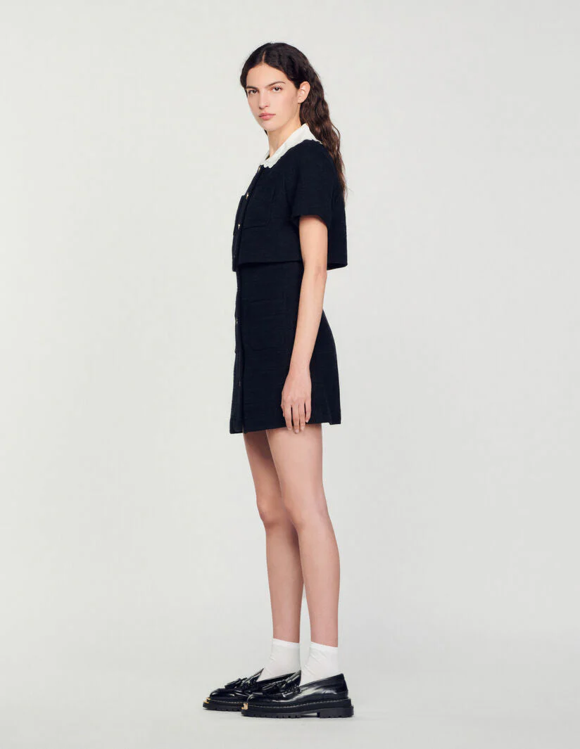 Vestido corto de tweed - Imagen 4