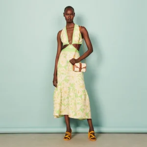 Vestido largo con escote