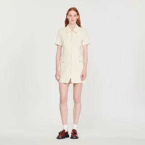 Vestido de tweed con cremallera