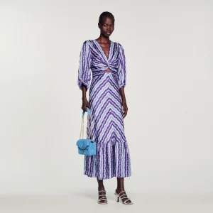 Vestido trenzado con estampado floral