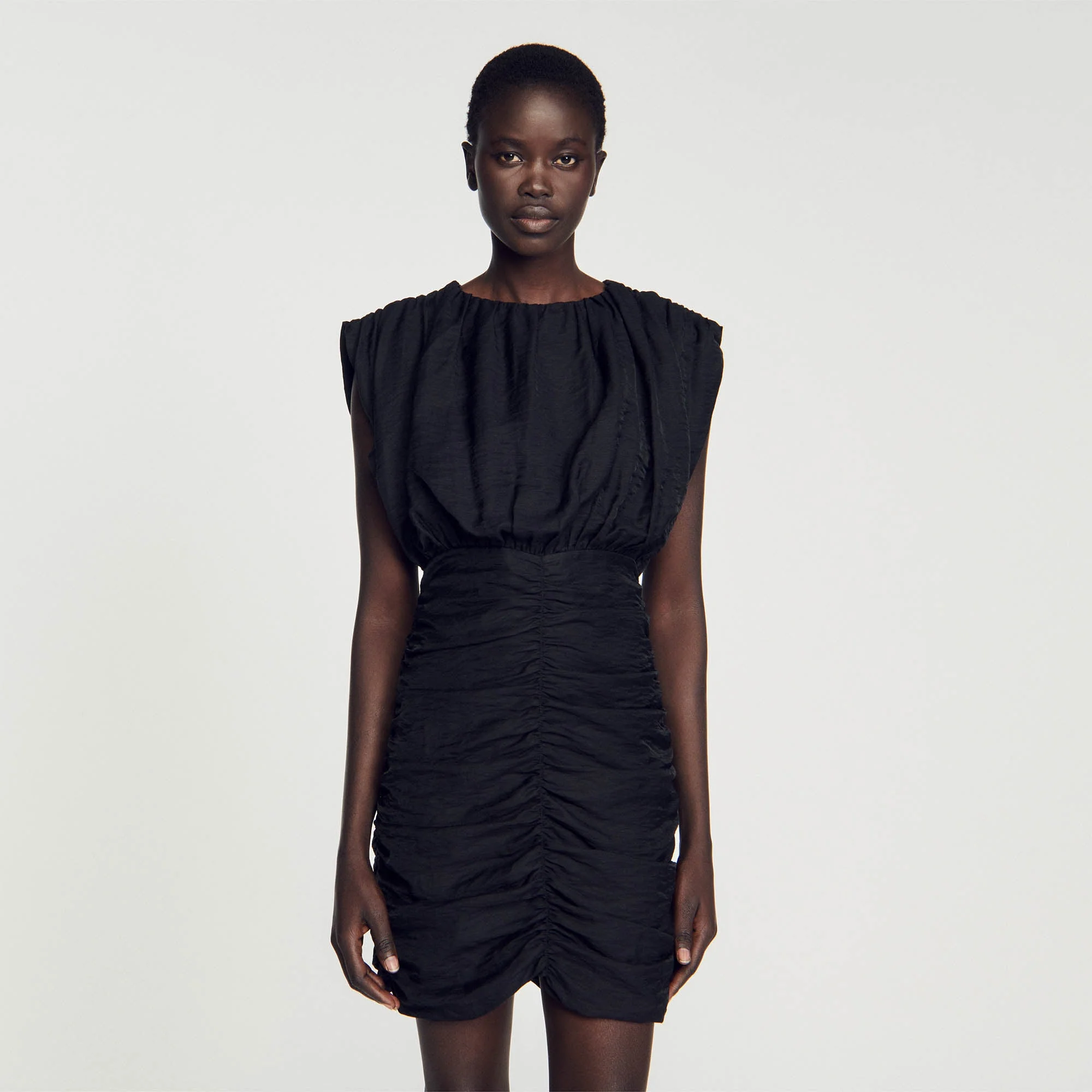 Vestido corto drapeado - Imagen 3