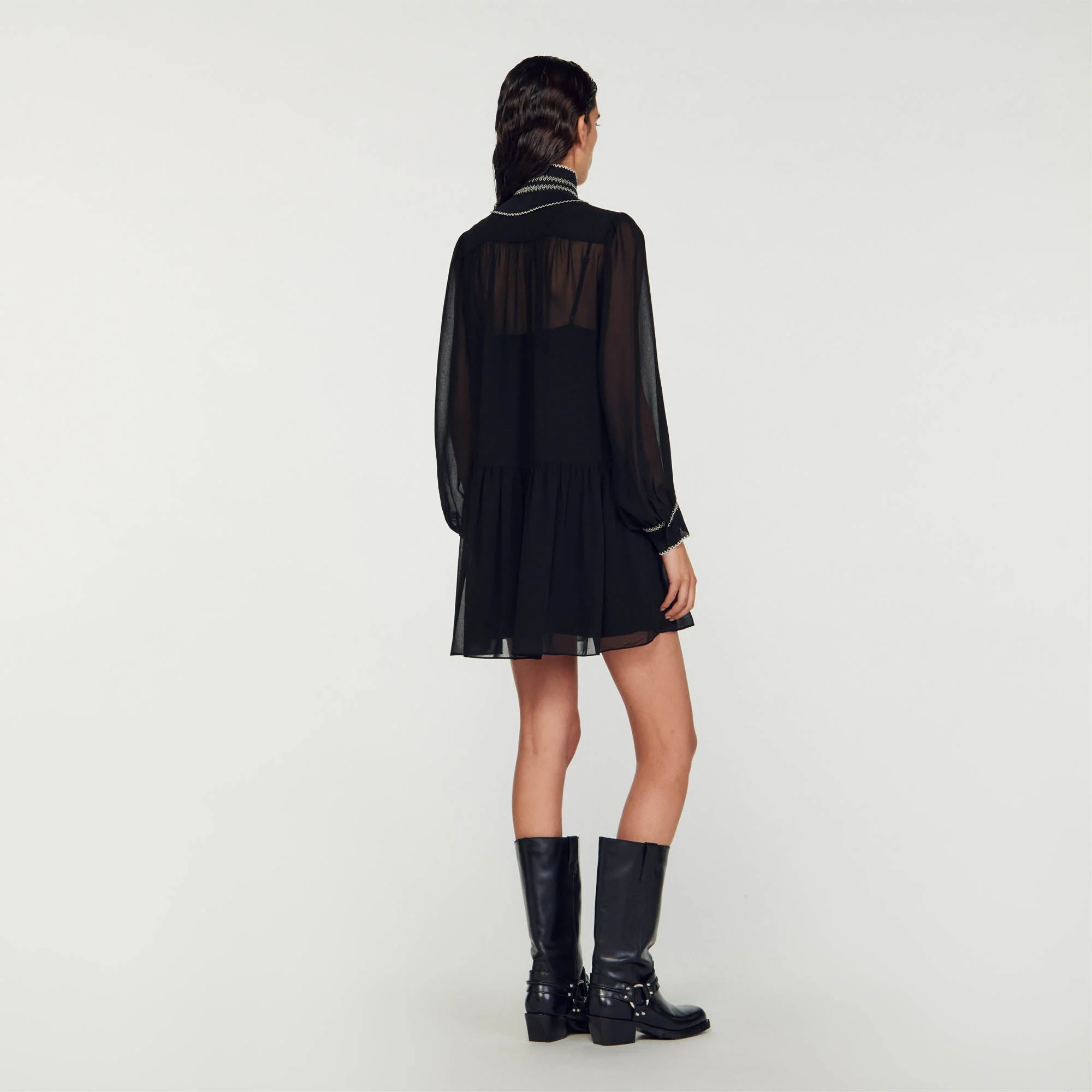 Vestido fluido de muselina - Imagen 5