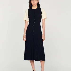 Vestido midi de punto