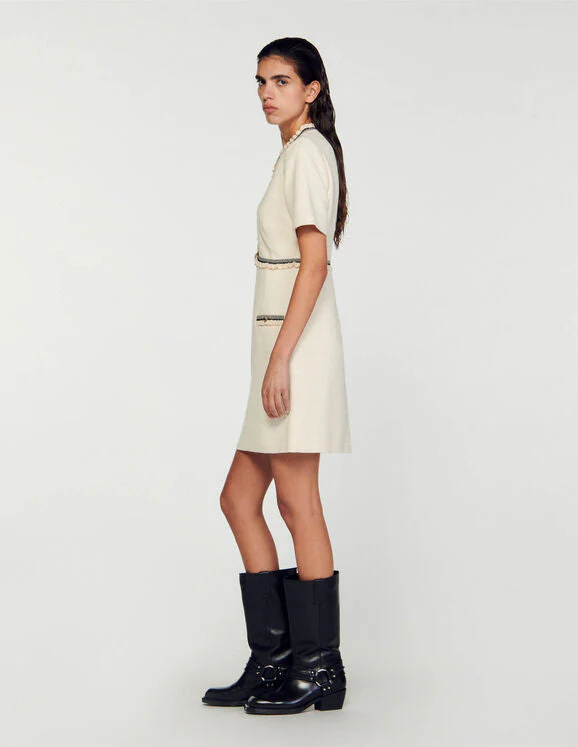 Vestido corto de tweed - Imagen 4