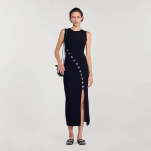 Vestido largo decorado con brillantes