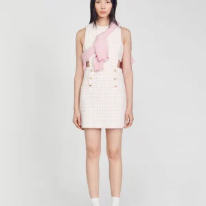 Vestido de sarga calada