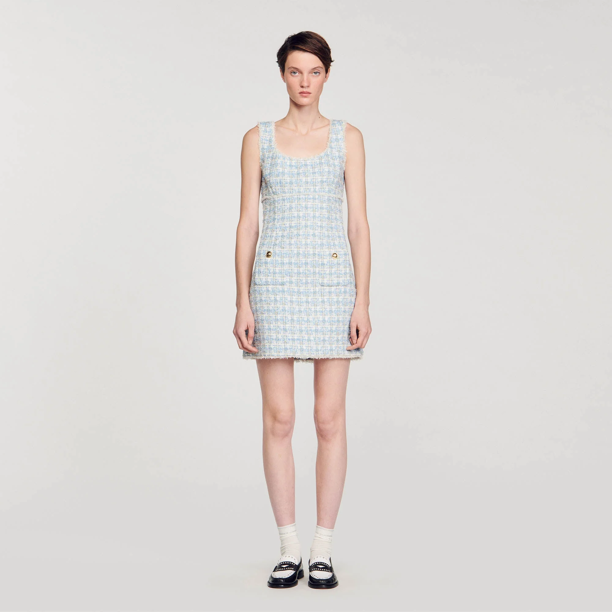 Vestido corto de tweed - Imagen 7