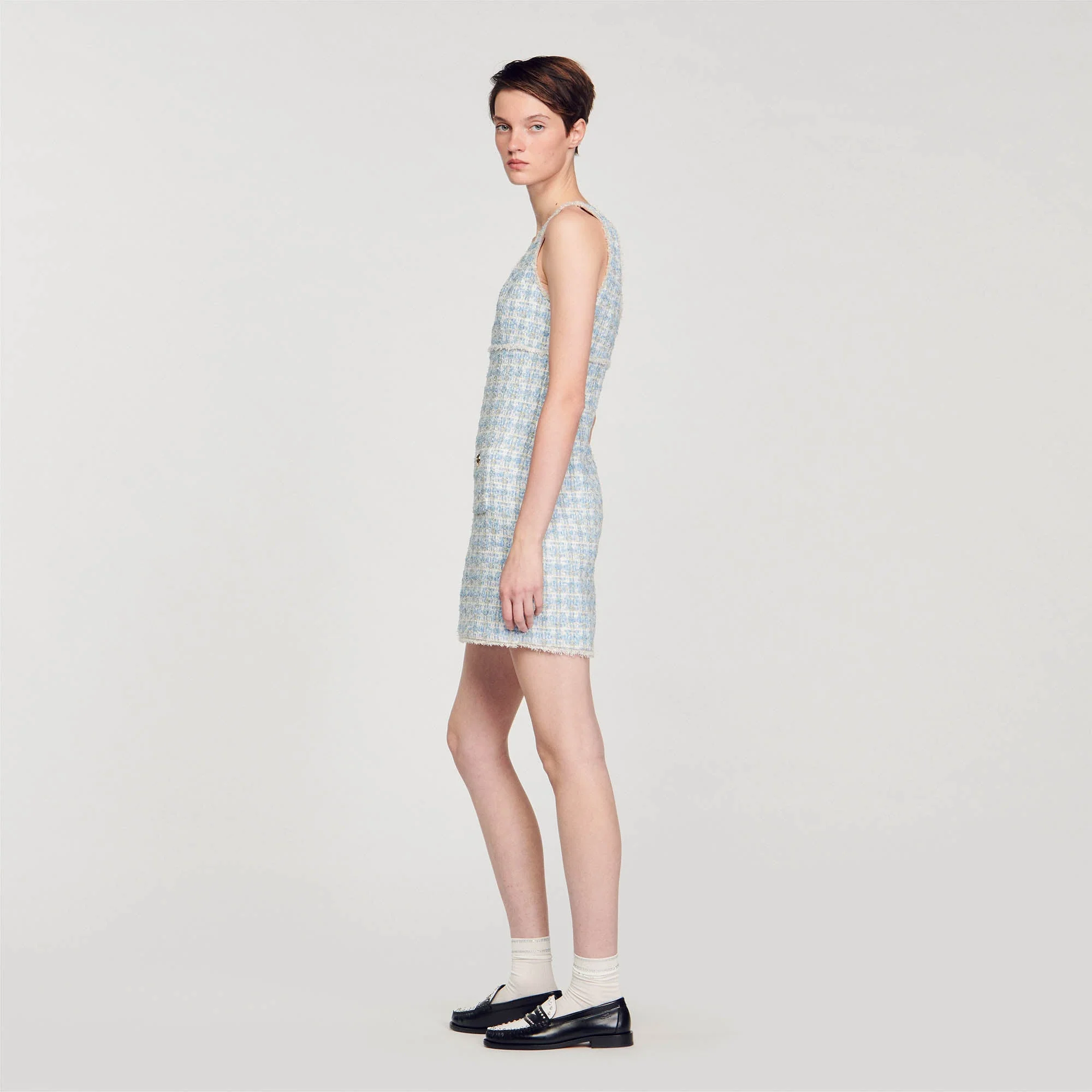 Vestido corto de tweed - Imagen 4