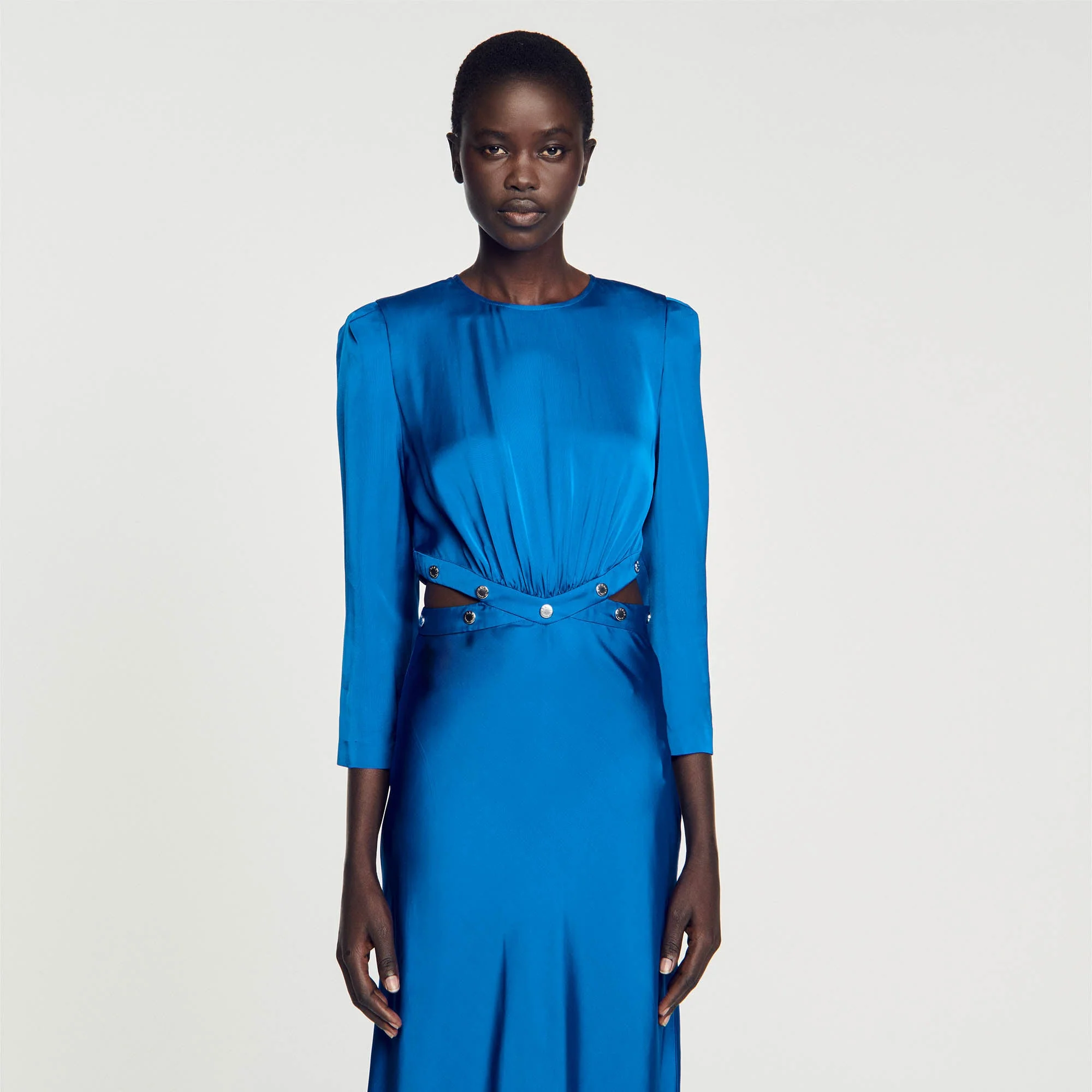 Vestido largo satinado - Imagen 3