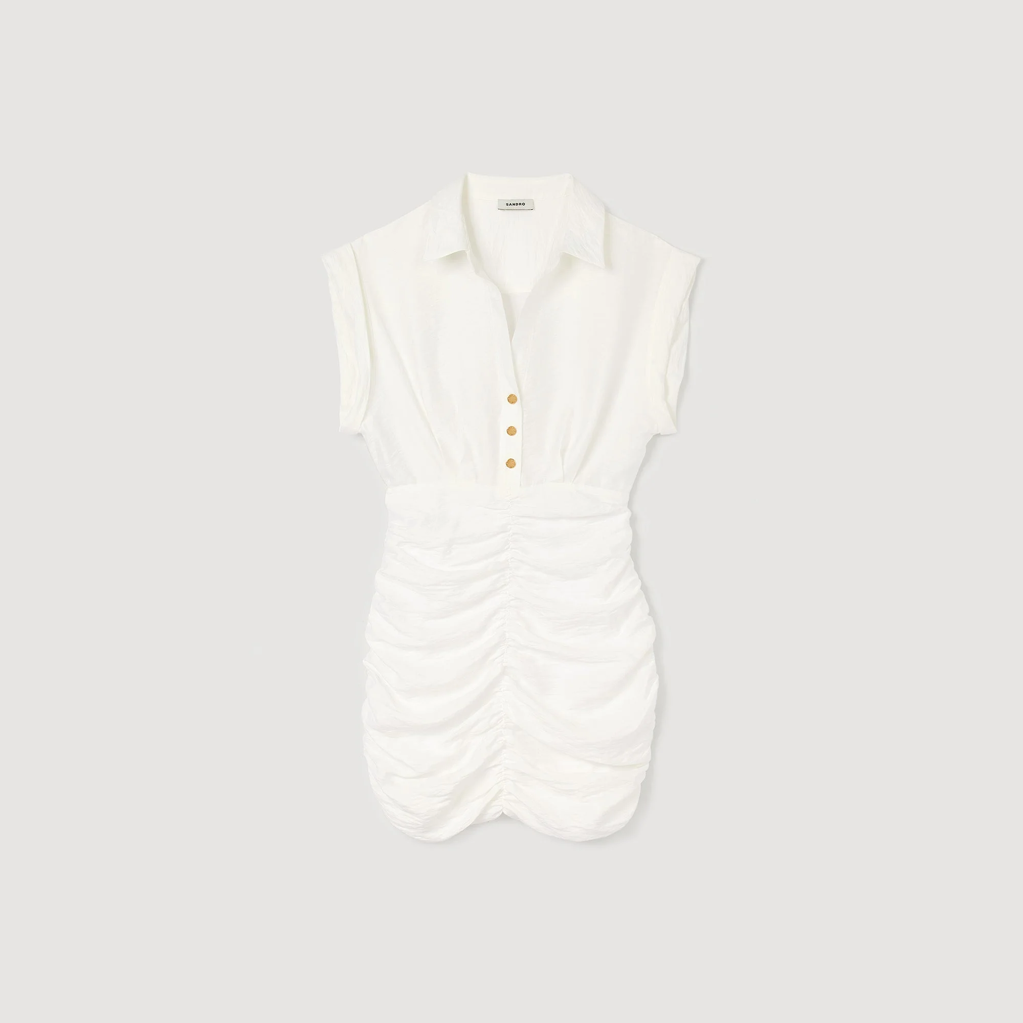 Vestido corto drapeado - Imagen 6