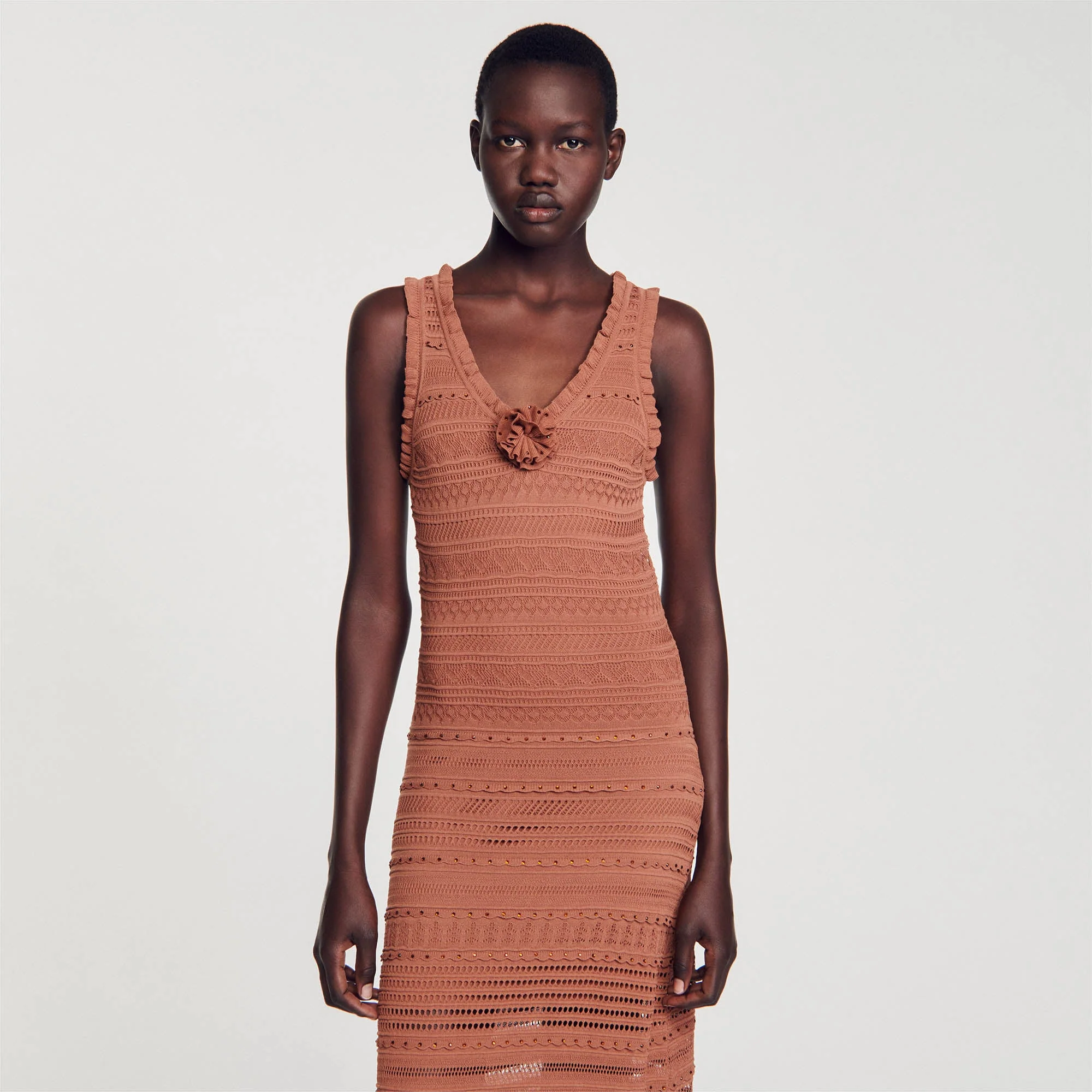 Vestido largo de punto - Imagen 3