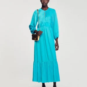 Vestido largo satinado