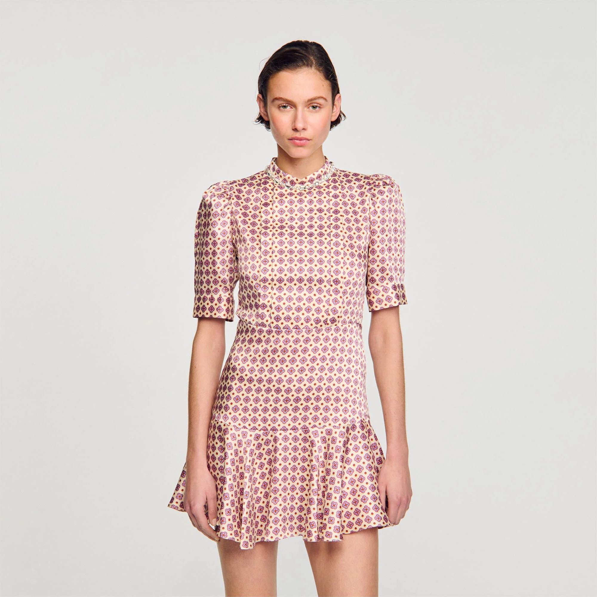 Vestido corto estampado - Imagen 3