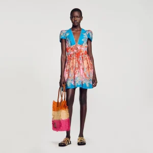 Vestido corto estampado