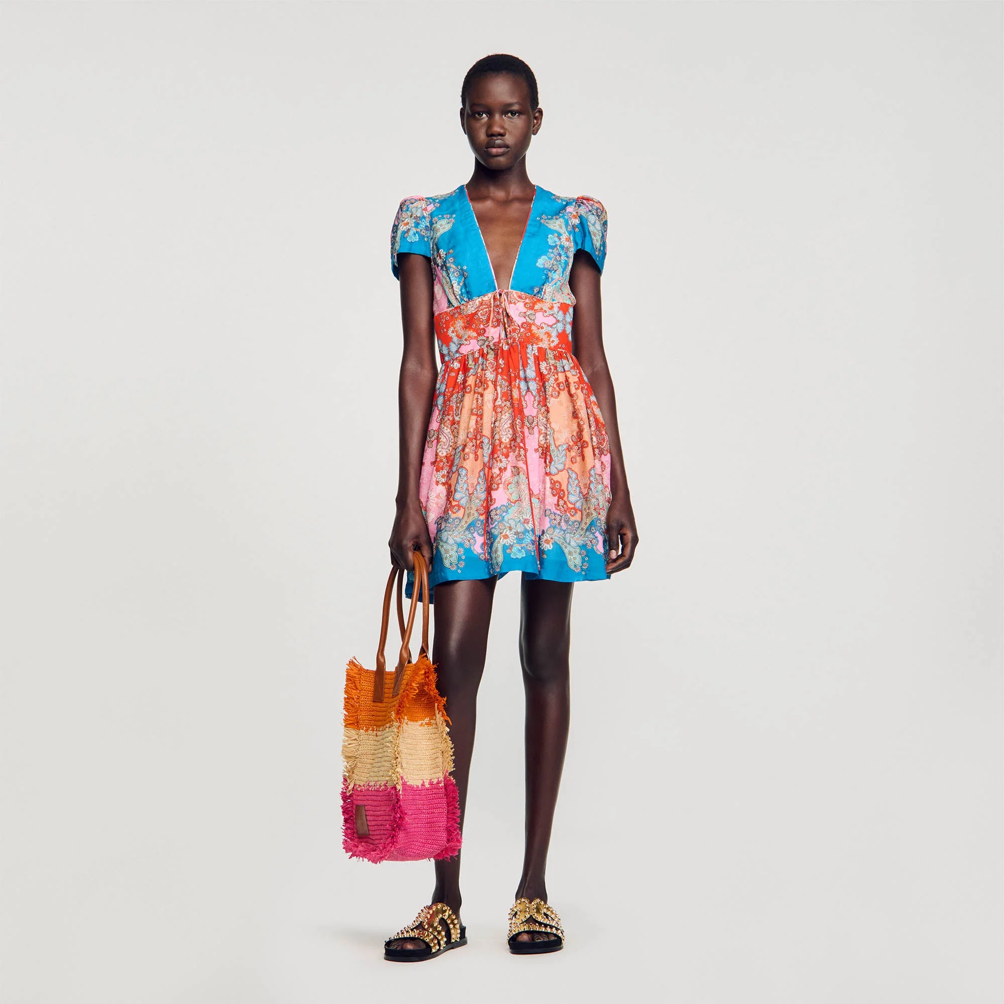 Vestido corto estampado