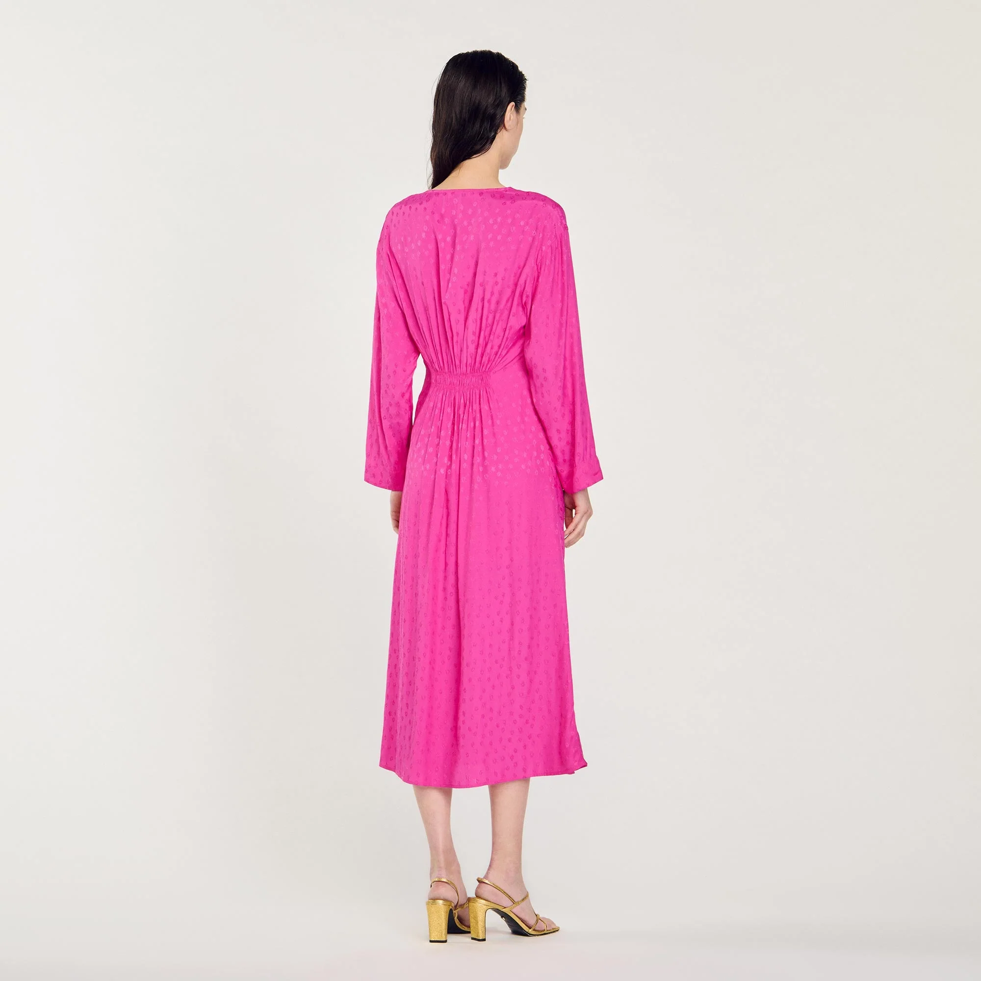 Vestido largo drapeado - Imagen 4