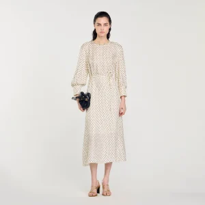 Vestido largo de lunares