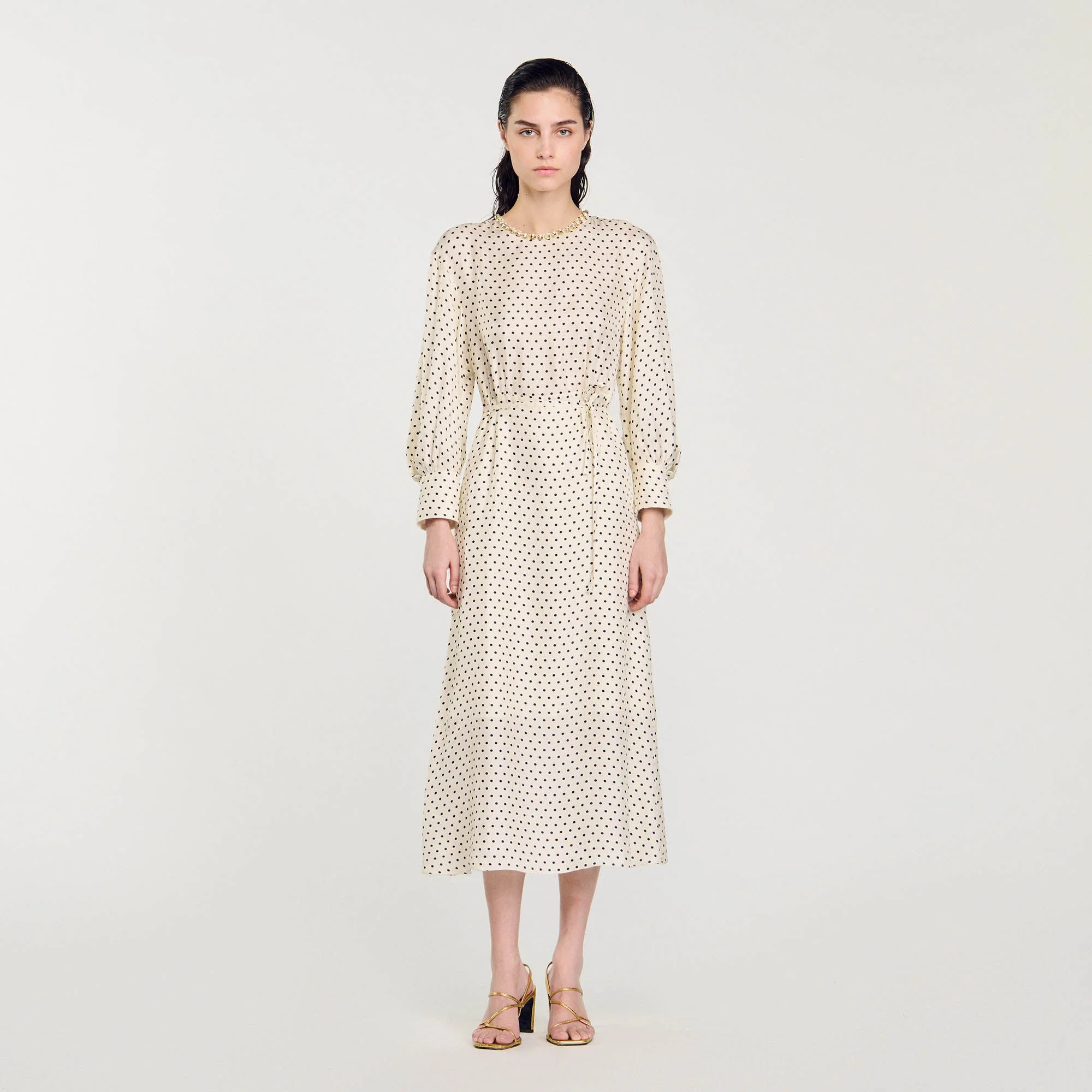 Vestido largo de lunares - Imagen 3