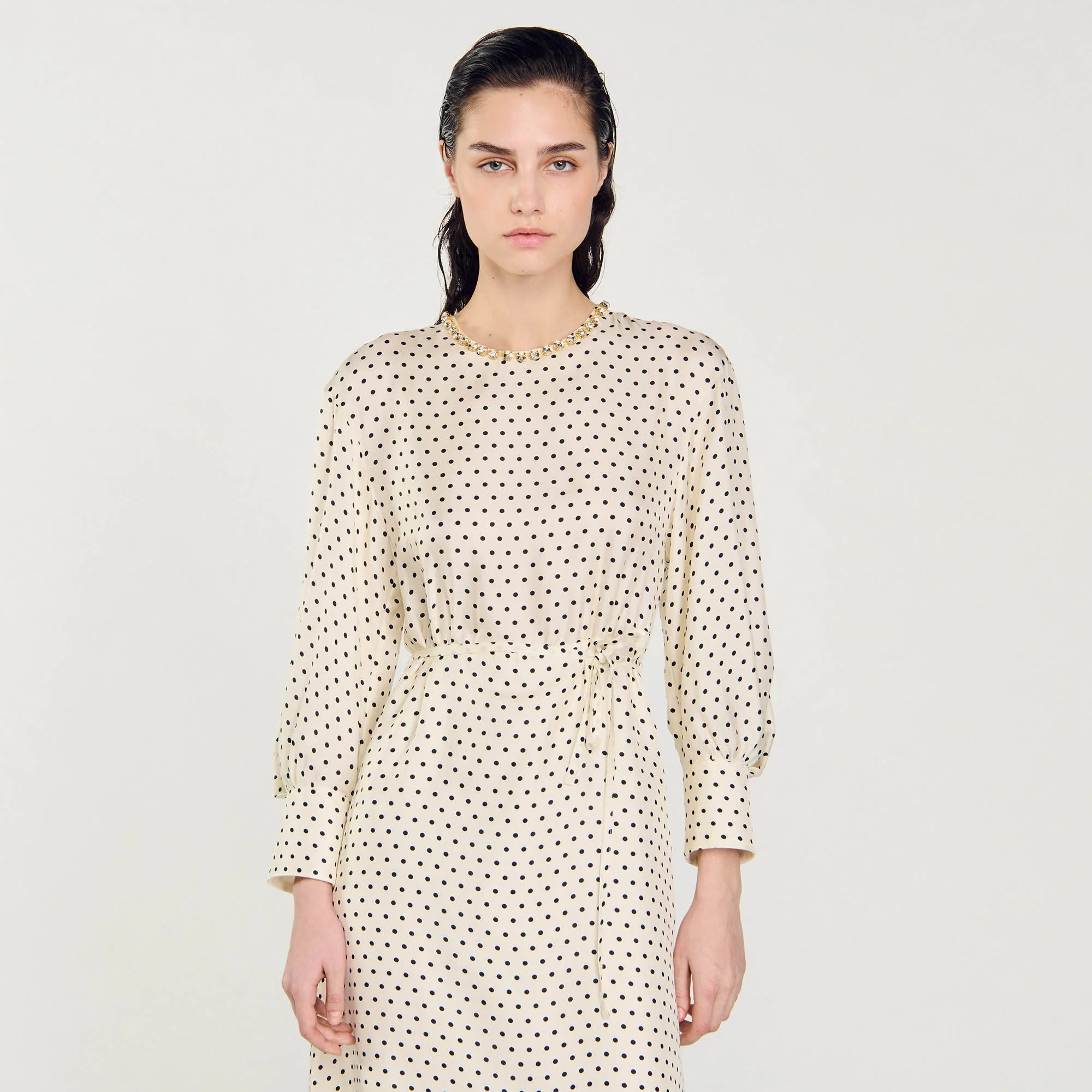 Vestido largo de lunares - Imagen 5