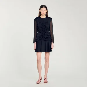 Vestido corto drapeado