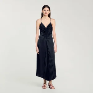 Vestido largo satinado