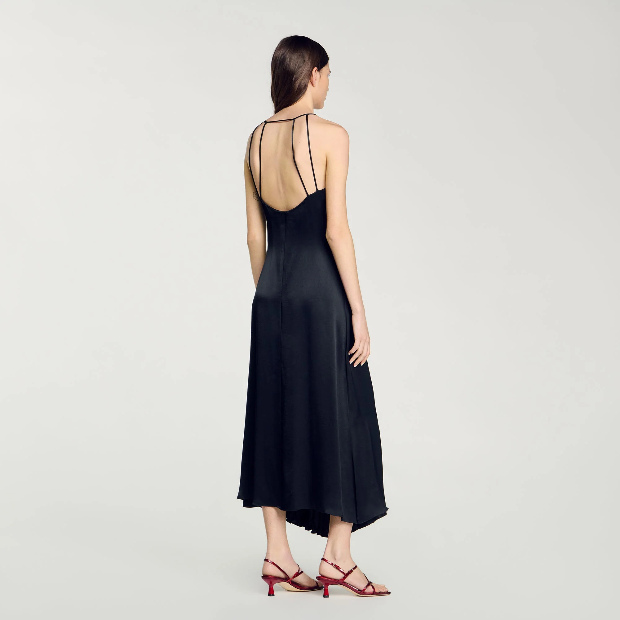 Vestido largo satinado - Imagen 4