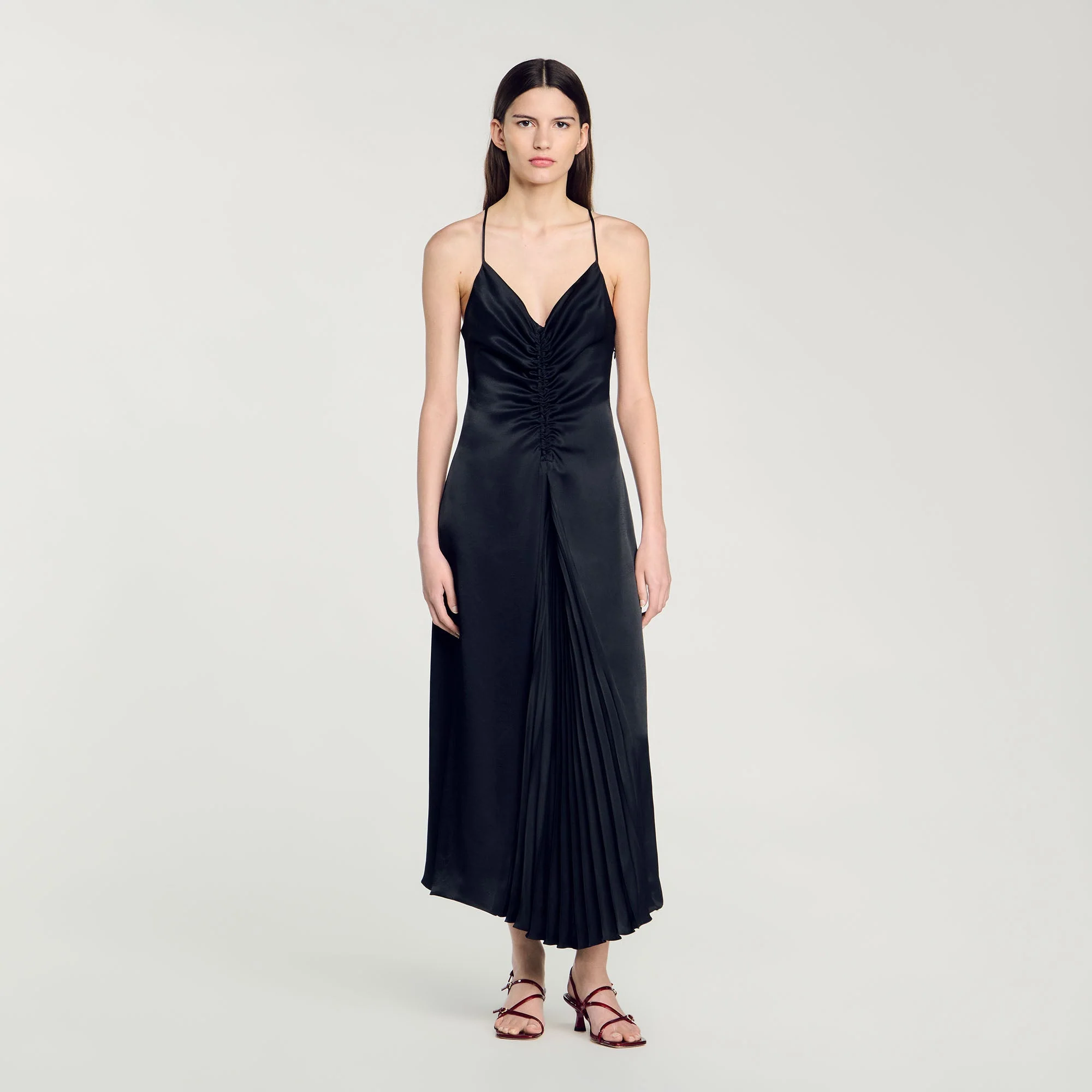 Vestido largo satinado - Imagen 5