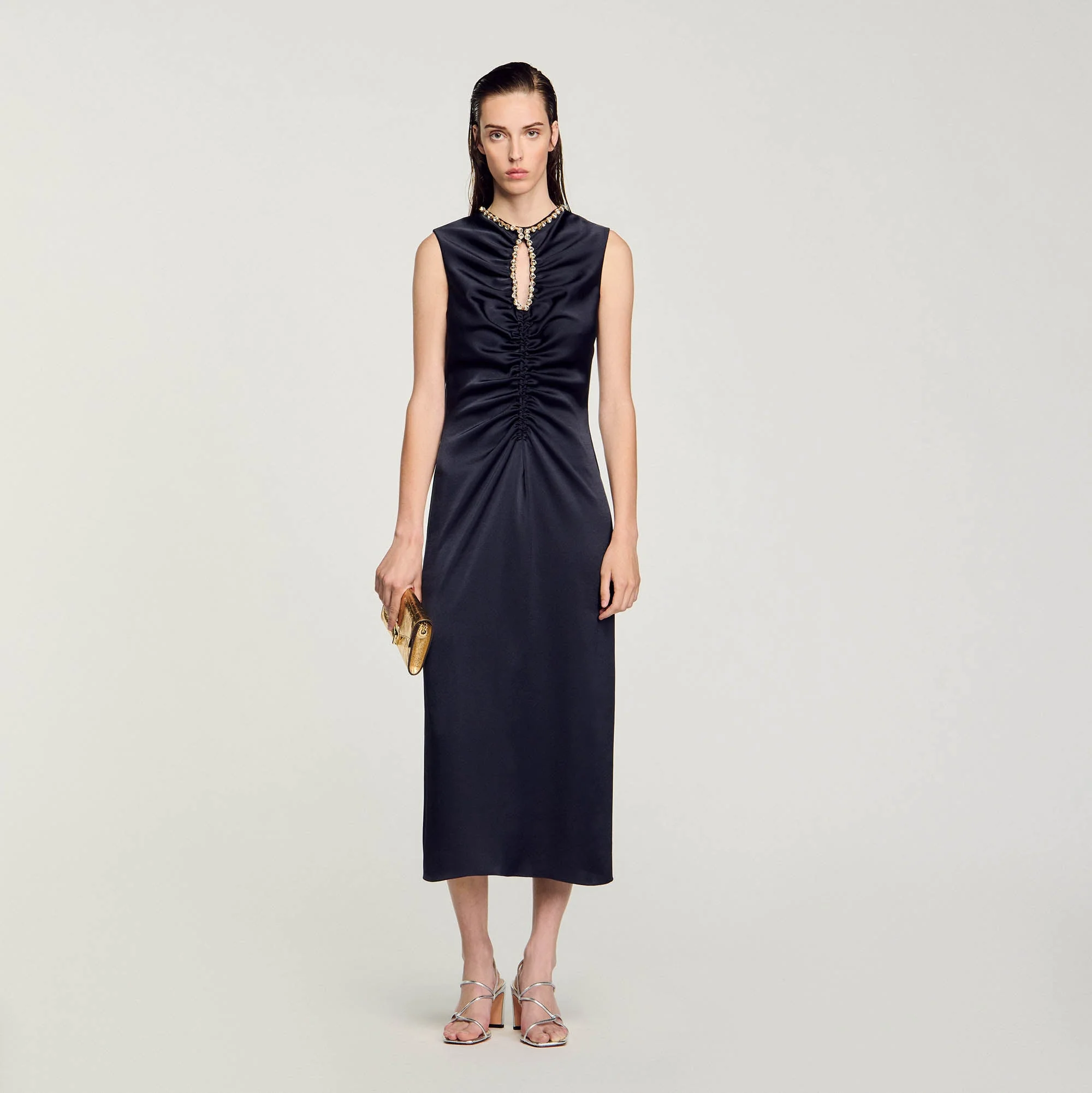 Vestido midi con strass - Imagen 4