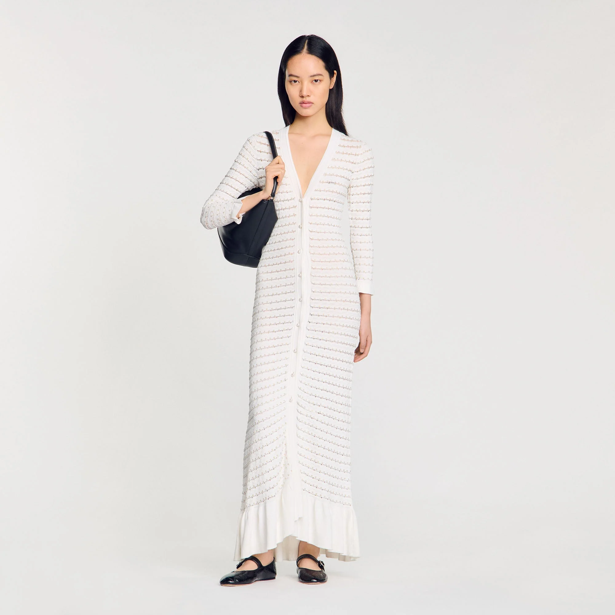 Vestido largo con pedrería