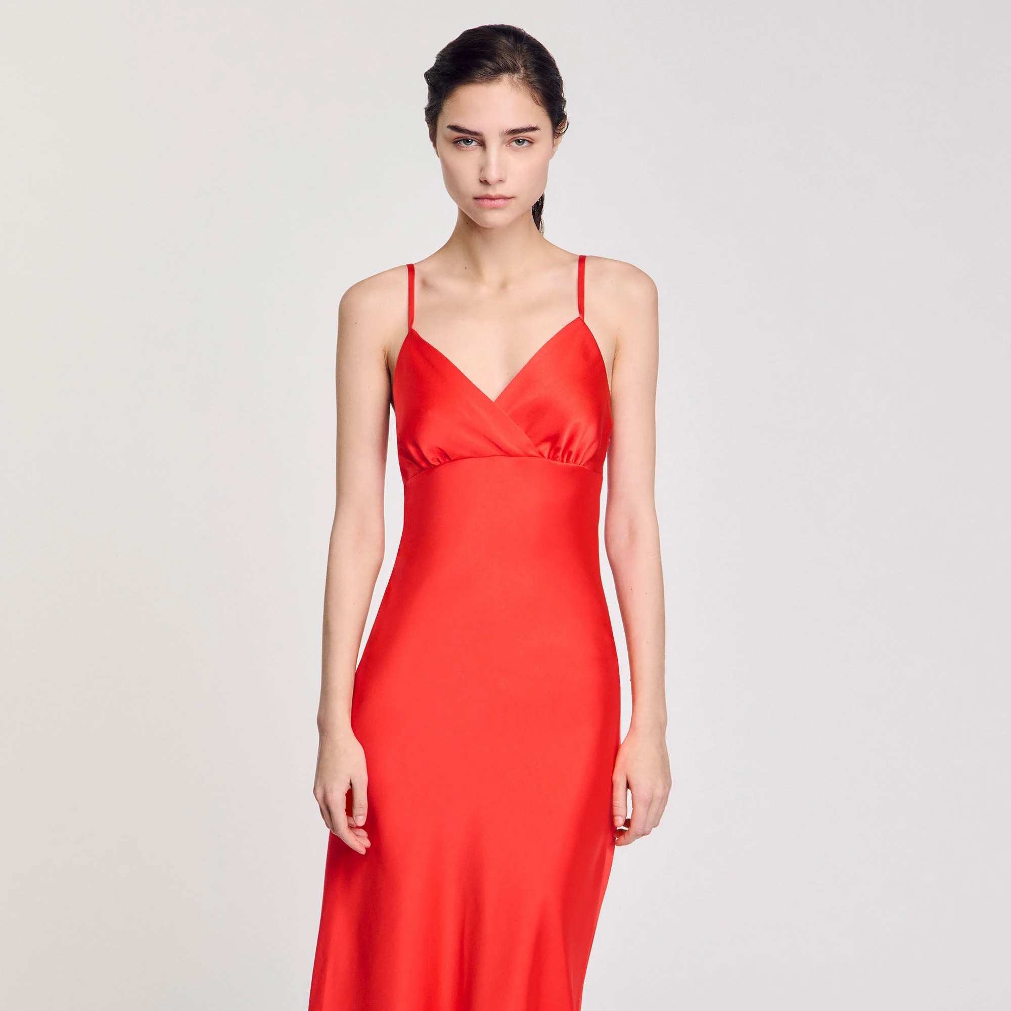 Vestido fluido sin tirantes - Imagen 5