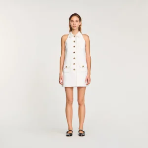 Vestido corto con cuello bebé