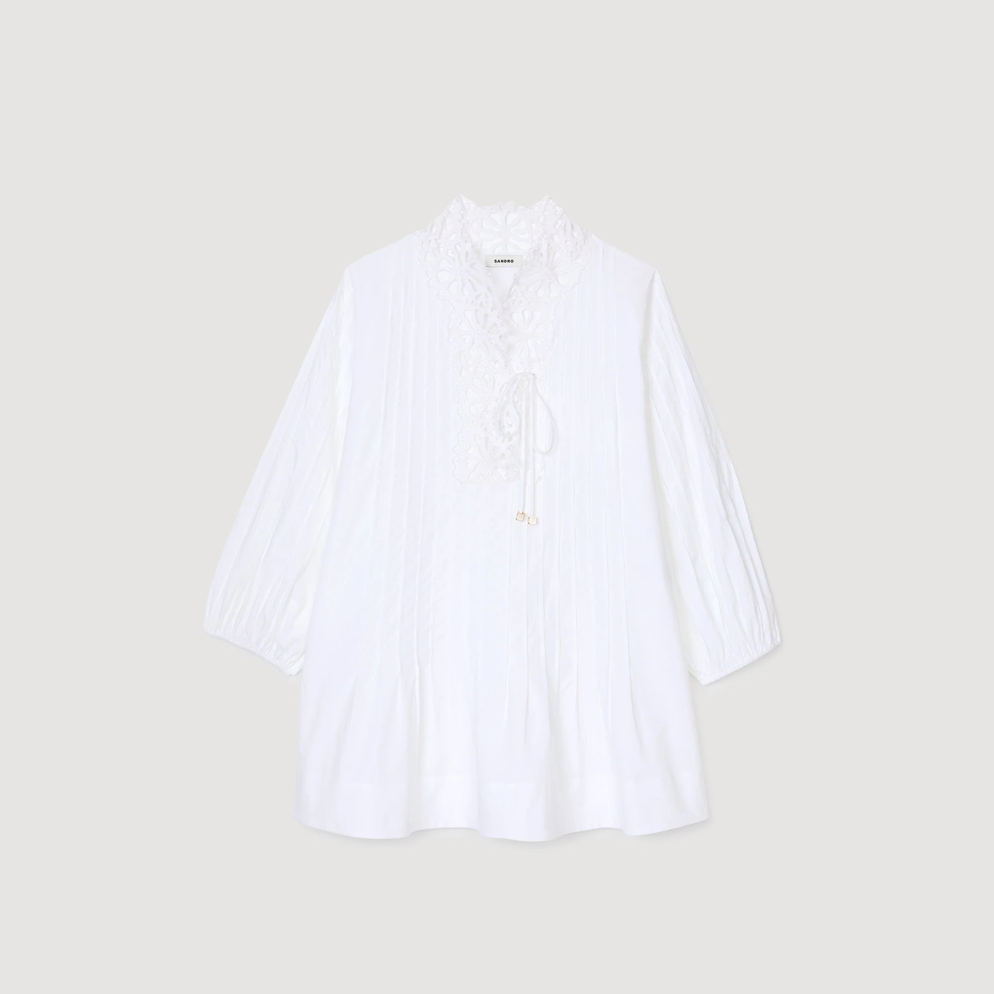 Vestido corto con detalle de encaje - Imagen 5