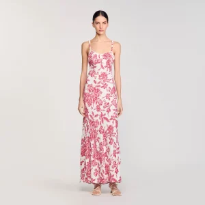 Vestido largo con estampado floral