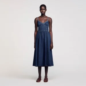 Vestido midi de mezclilla