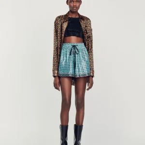 Short fluido estampado