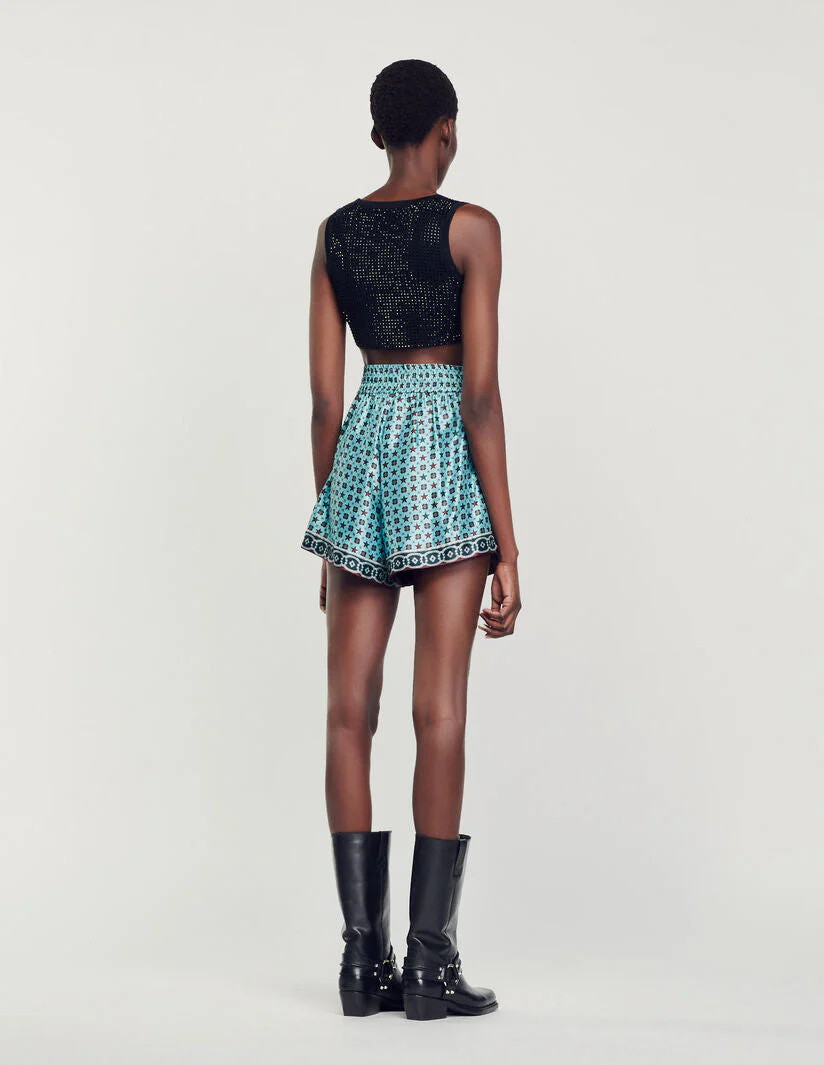 Short fluido estampado - Imagen 4