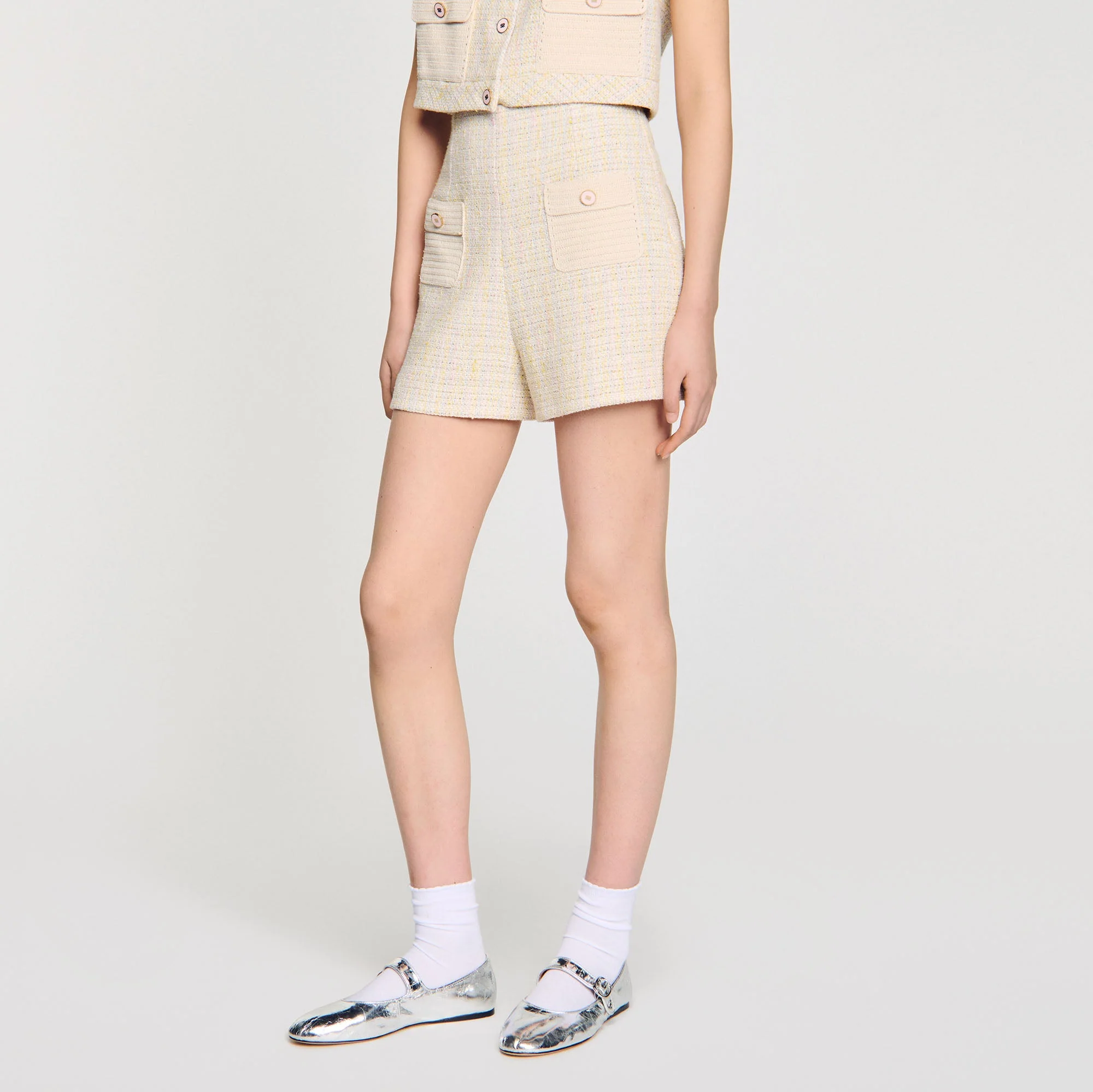 Short de tweed de fantasía - Imagen 4