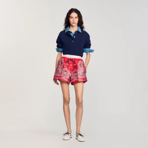 Pantalón corto estampado bandana