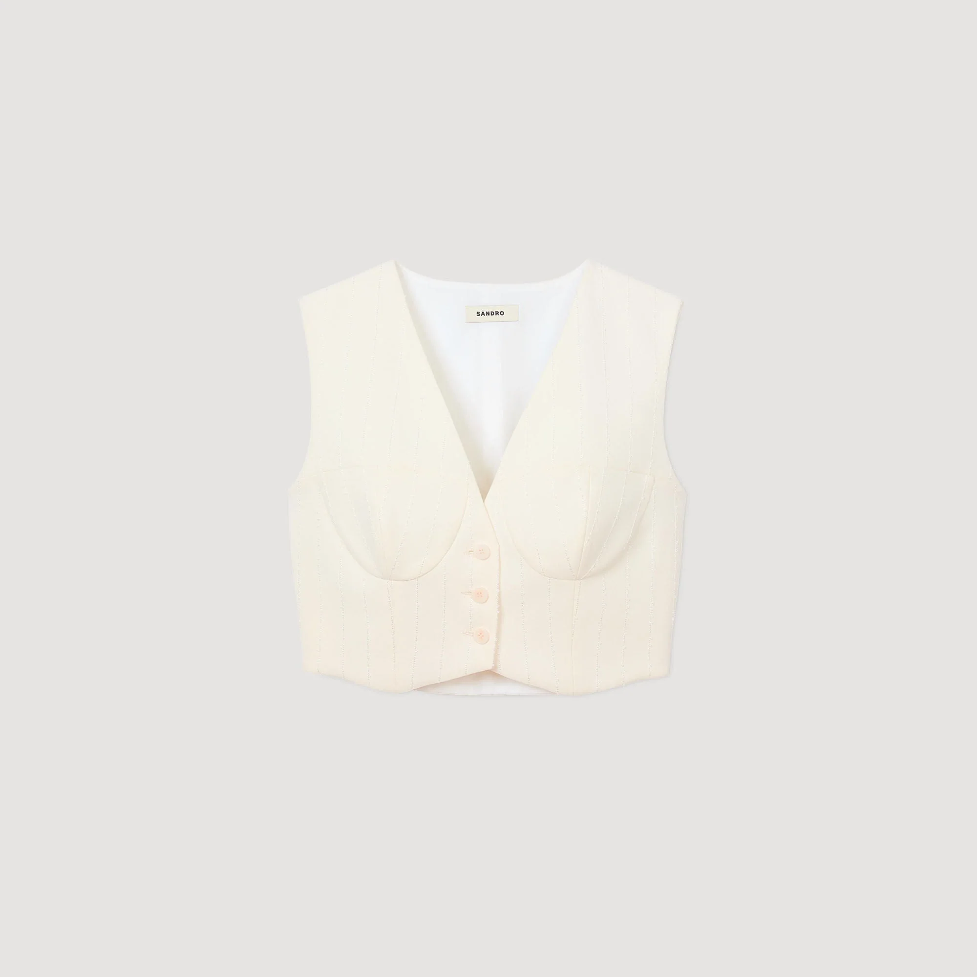 Chaleco corto con lentejuelas - Imagen 6