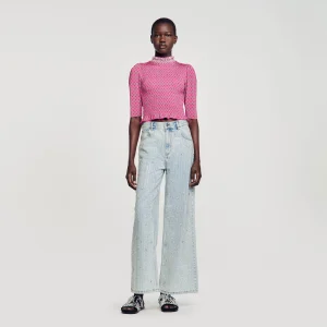 Camiseta fruncida estampada