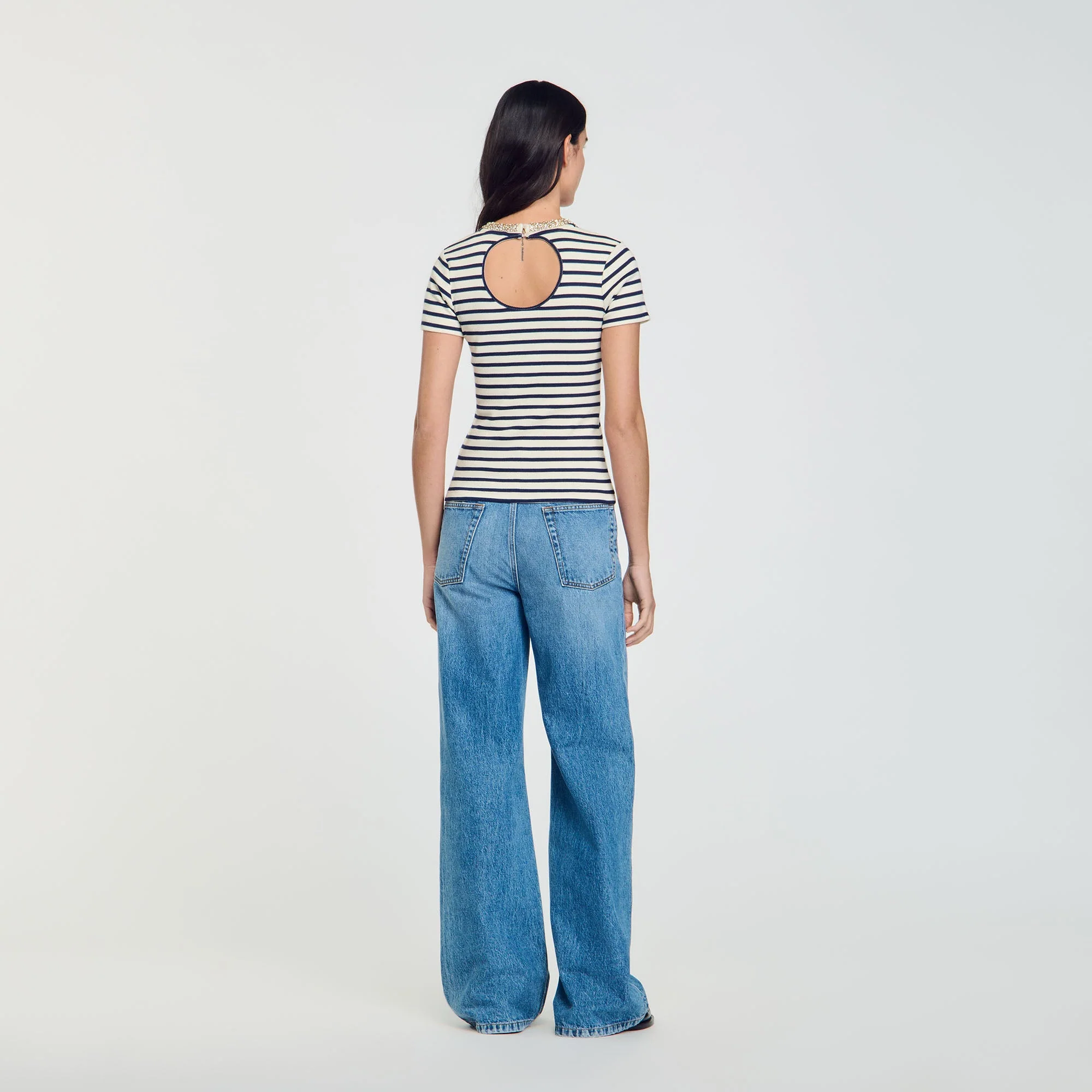 Camiseta a rayas con strass - Imagen 5