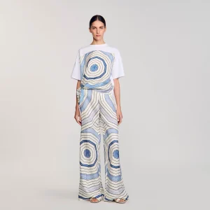 Camiseta con estampado de espirales