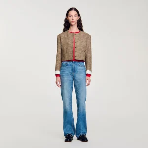 Chaqueta corta de pata de gallo